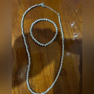 Opulenza Sterling Silver necklace and bracelet